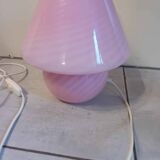 Lampe champignon rose Murano 70's