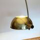 German Postmodern Vintage Brass Arc Floor Lamp with Clamp Rod attributed to Florian Schulz, 1970s