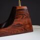 Rare executive desk lamp in solid wood
