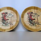 2 Bamboo trays of Asian origin certainly 1950