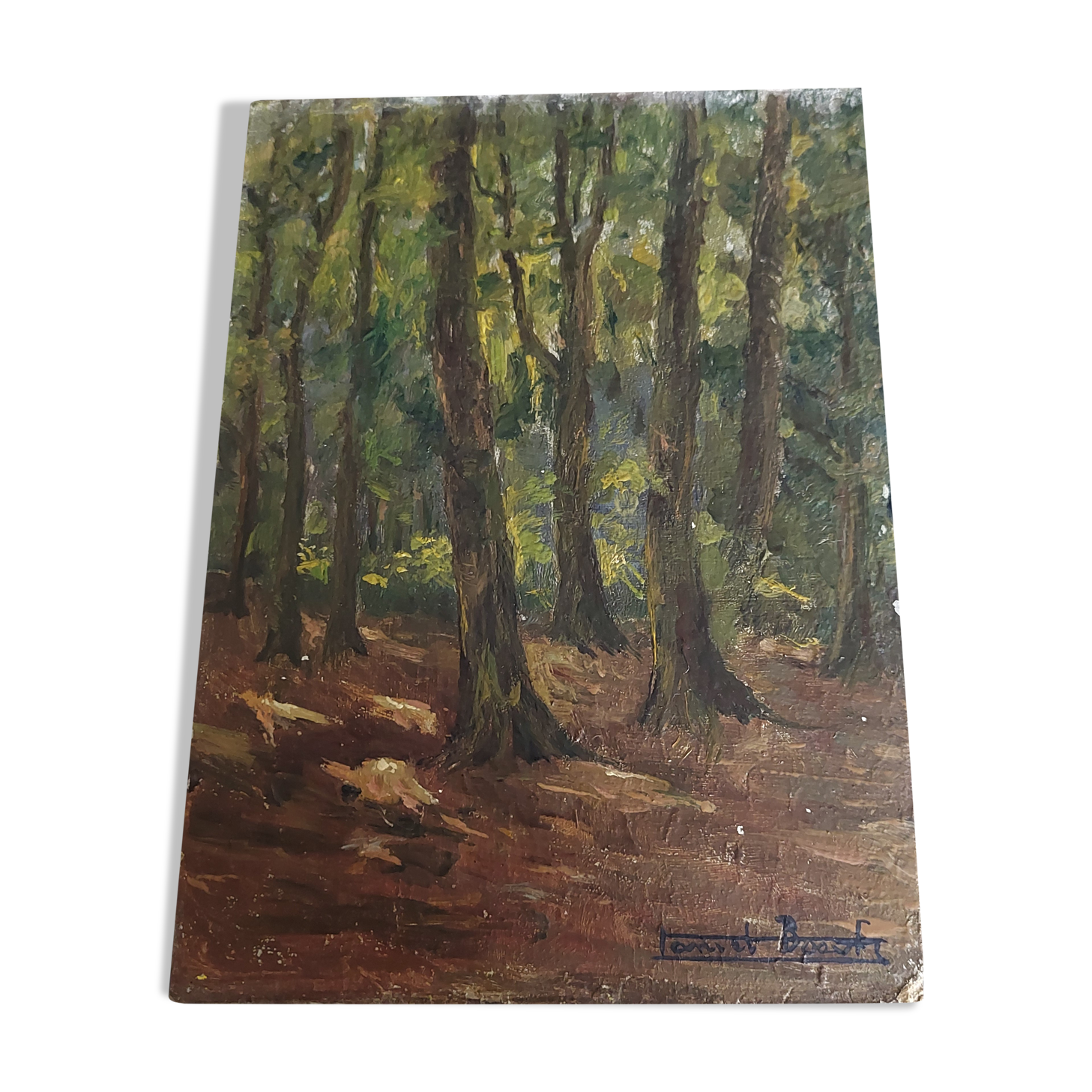 Oil painting on undergrowth panel