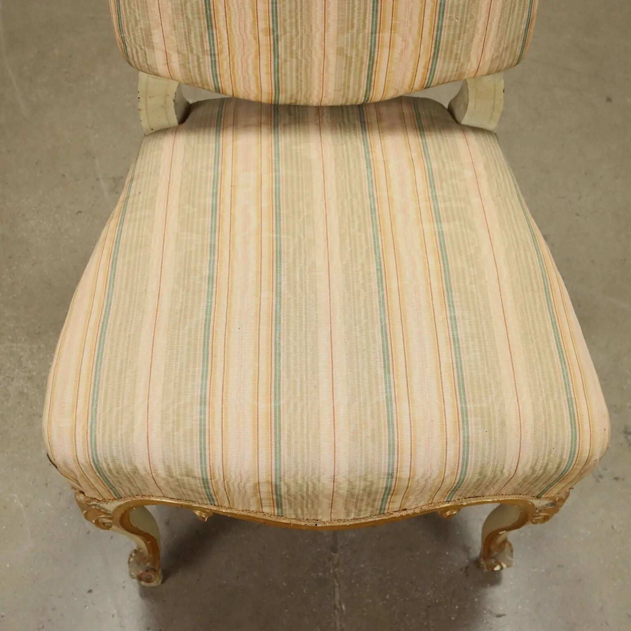 Group of 4 eclectic wooden chairs, Italy, 19th century
