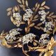 Hans Kogl 2 Vintage Wisteria Floral Wall Sconces with Gold Leaf Finish, 4 Lights