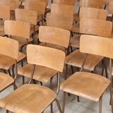Lot de 35 chaises d'école tchèque Kovona style bistrot des