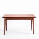 Vintage Scandinavian style table with central extension. Teak wood. France, 1960s