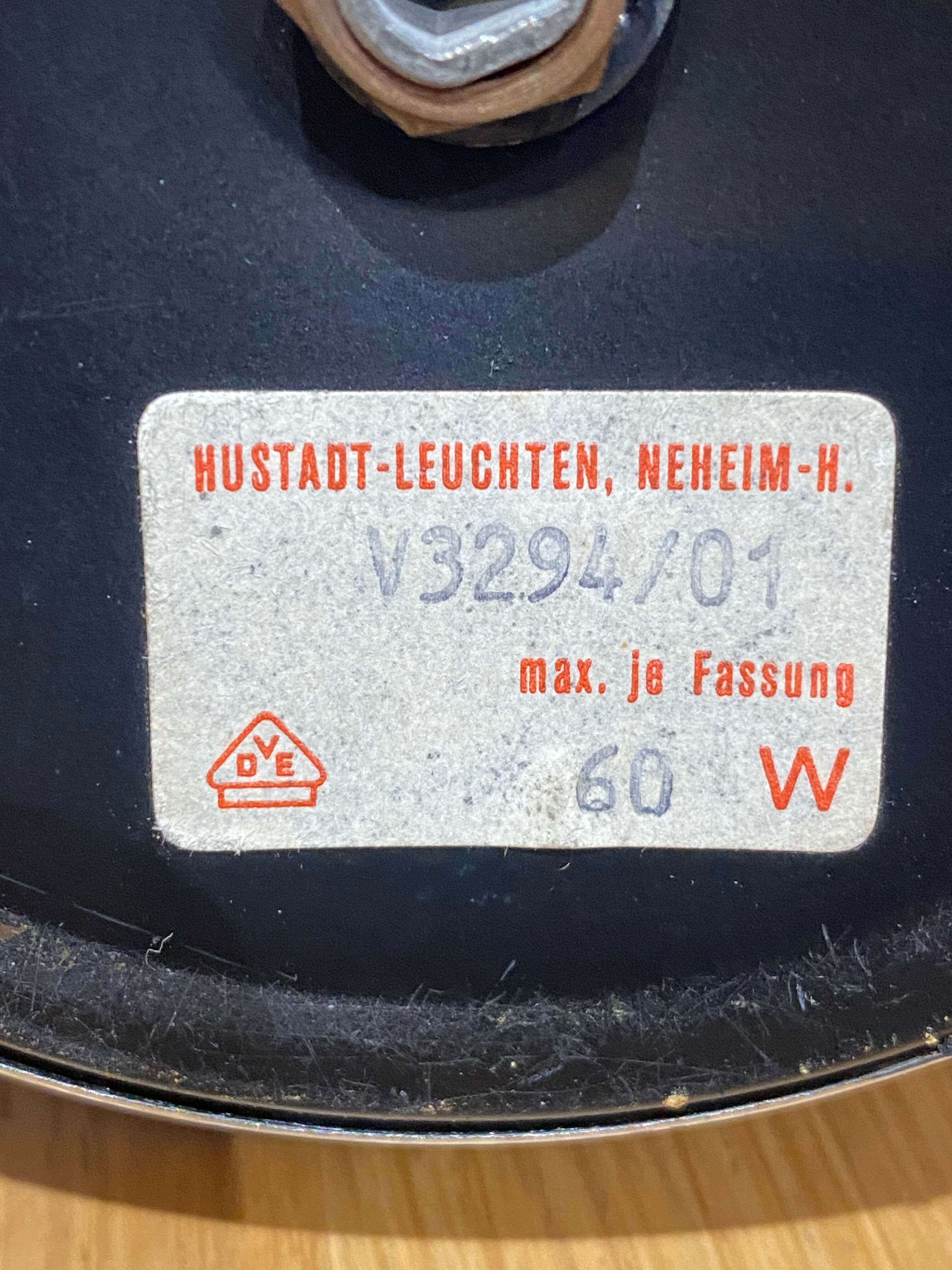 Lot de 3 lampes de hustadt leuchten circa 60/70
