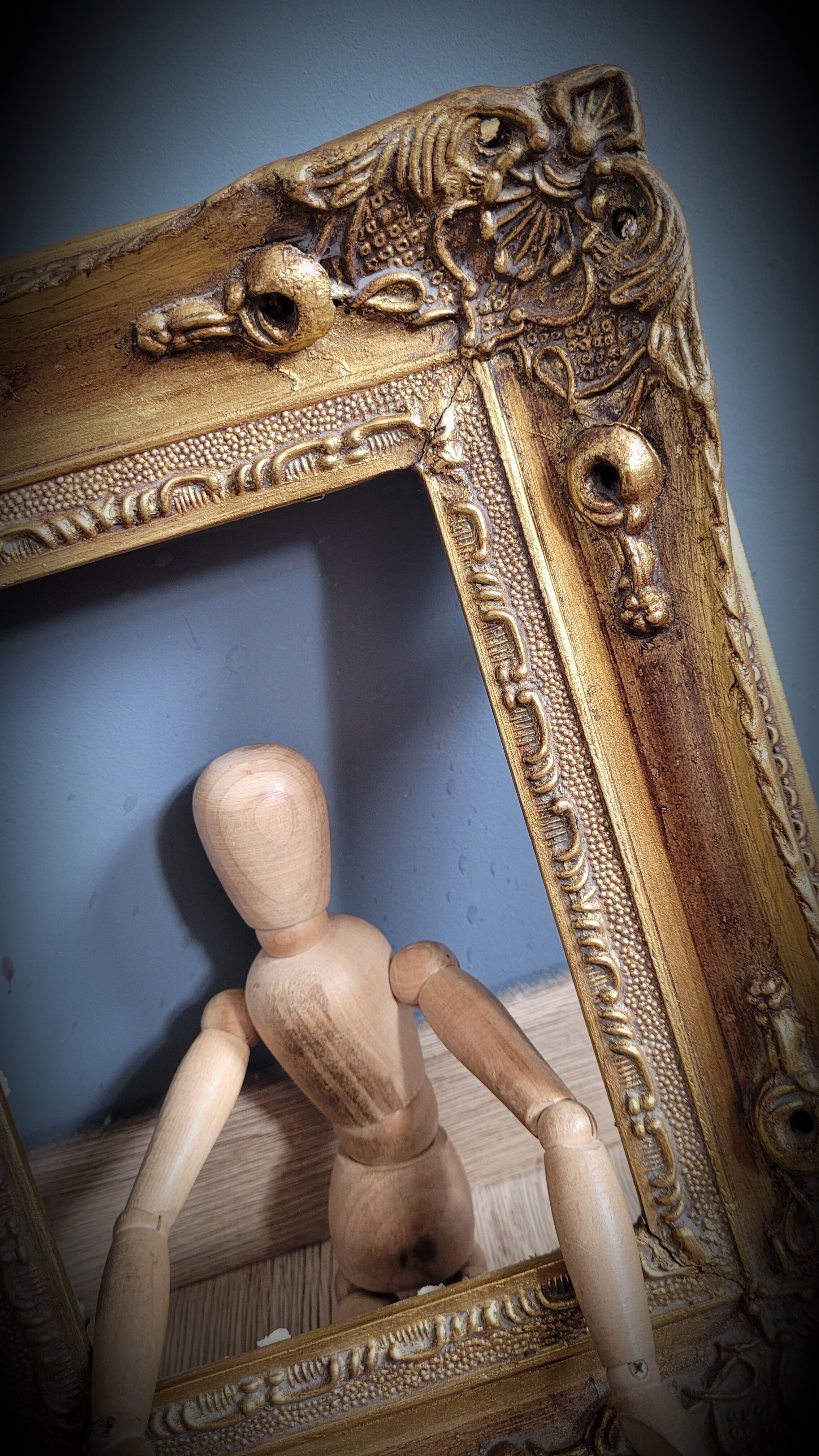 Golden baroque frame