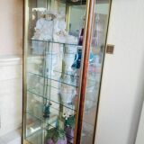 Lot gilded showcases and wood 70s