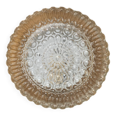 Vintage round wall ceiling light in transparent glass