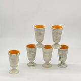 Set of 6 vintage mazagrans, Salins France