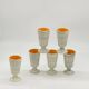 Set of 6 vintage mazagrans, Salins France