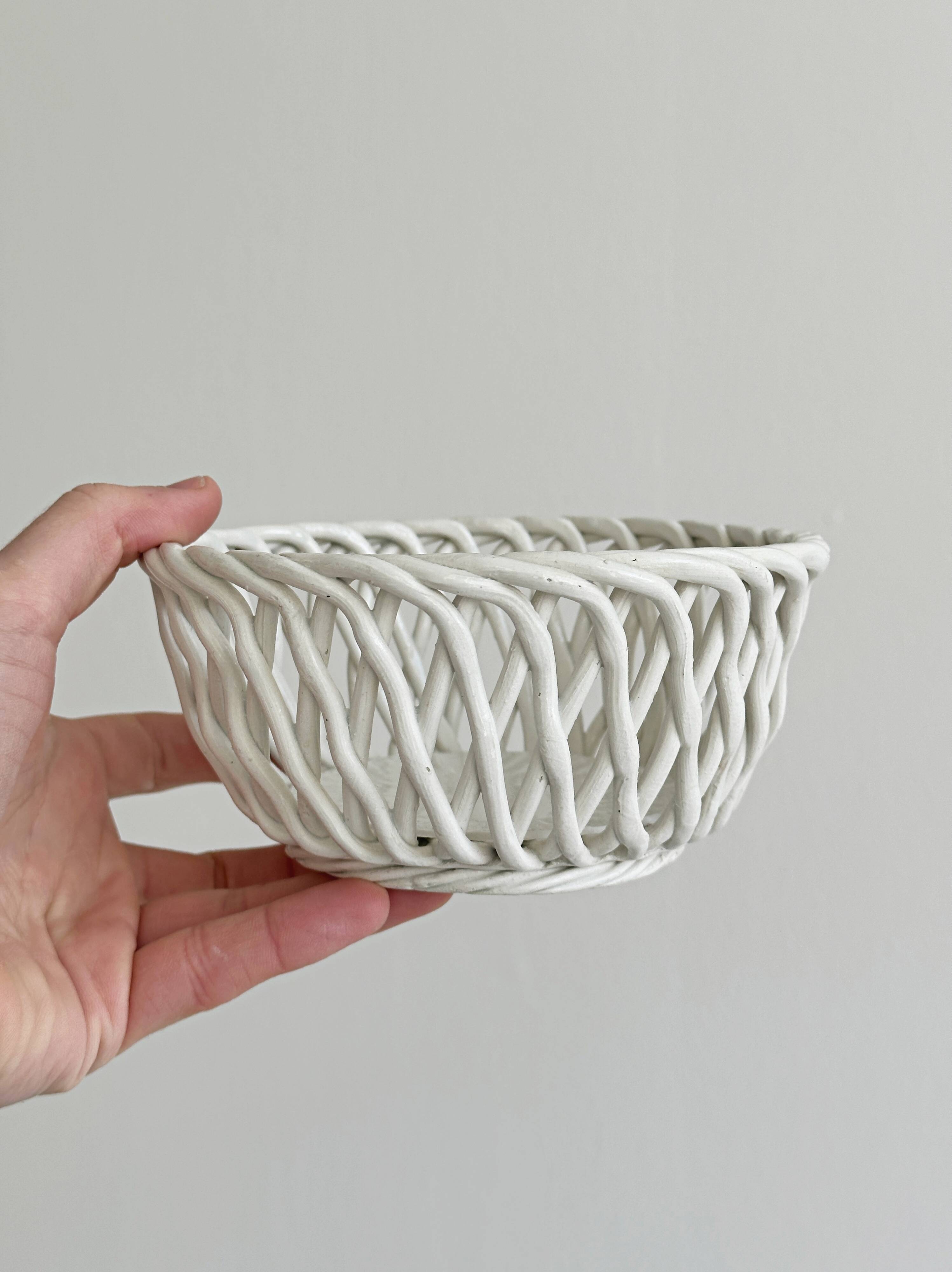 White openwork cup