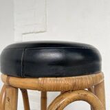 Pair of high rattan stools