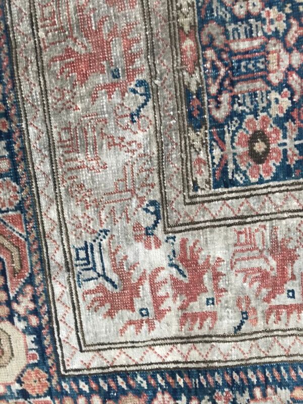Former carpet Turkish Panderma finely done hand 120 X 177 CM