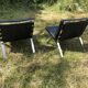 2 Lounge armchairs, Girsberger leather and chrome, 1968