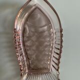 Plat poisson verre rose