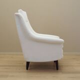 White armchair, Danish design, 1970s, production: Denmark