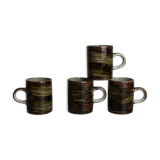 Enamelled stoneware coffee cups