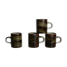 Set de 4 tasses à café en grès émaillé