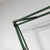 Lampe de bureau à bras oscillant vert réglable d’architecte, années 1970