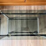 Chrome and glass serving trolley