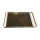 Stainless tray and glass