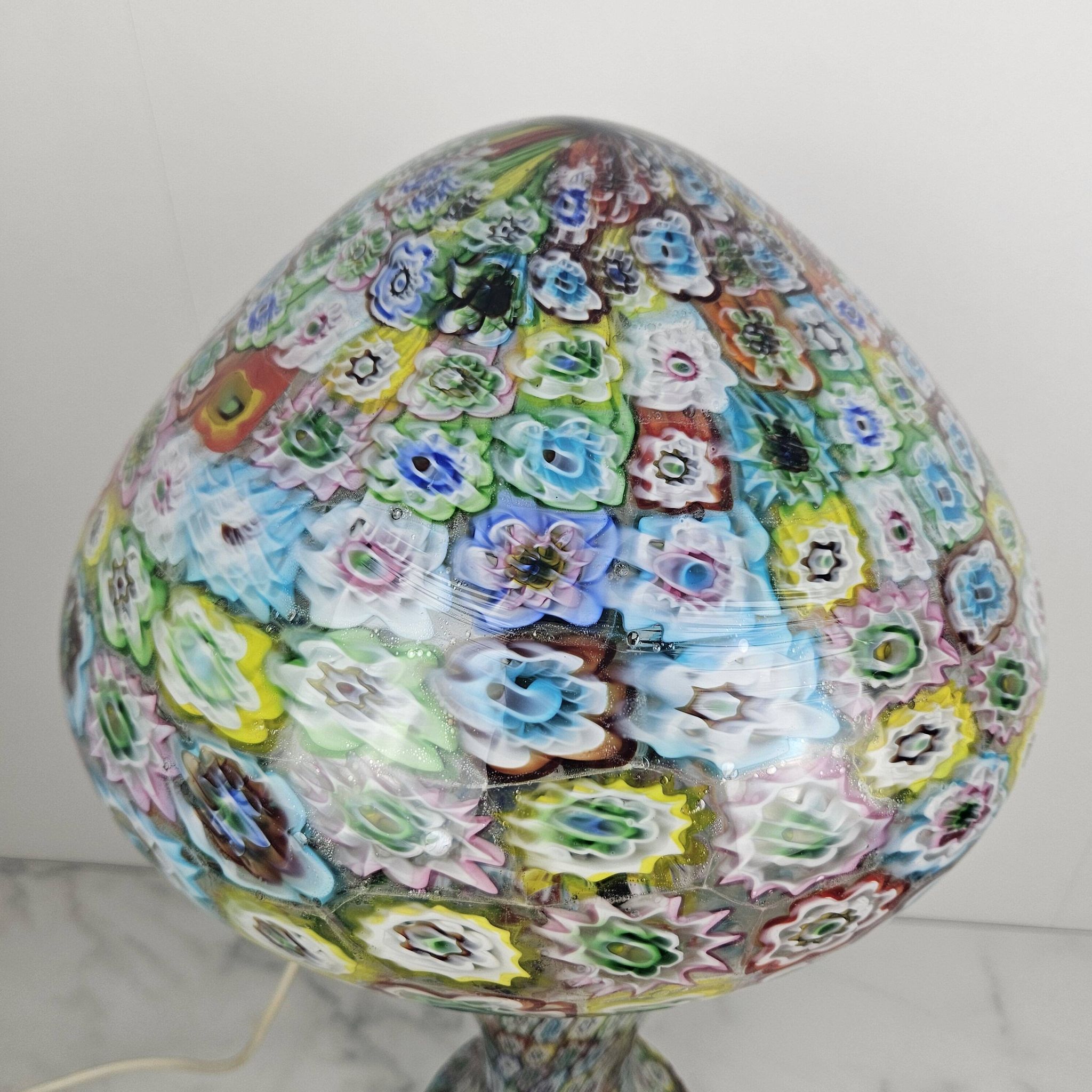 Fratelli Toso "Millefiore" Table Lamp in Murano Glass, Italy 1950's