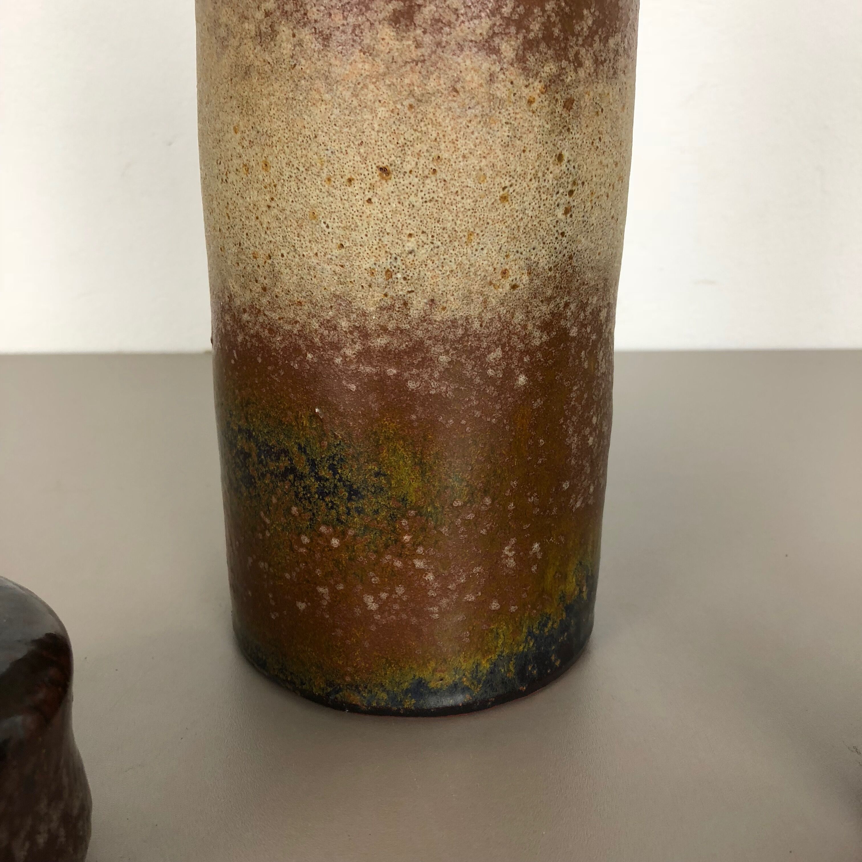 Set of 3 ceramic studio pottery vase by Elmar and Elke Kubicek, Germany, 1970