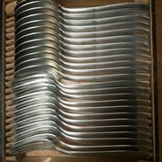Alfénide art deco 24-piece silver-plated metal cutlery set, 84g hallmark