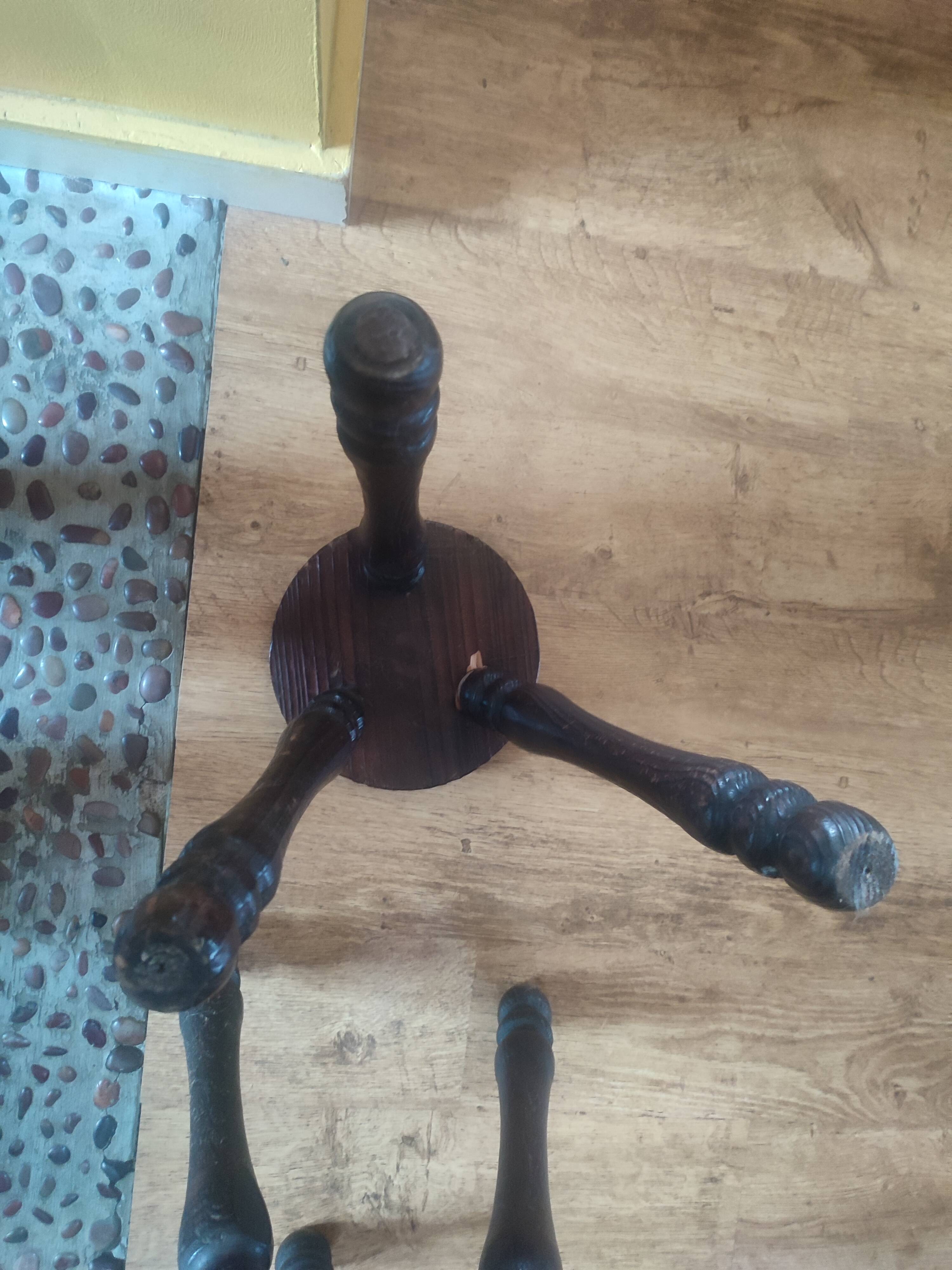 Pair of wooden shepherd's stools