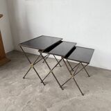Adnet 1950s nesting tables trio