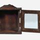 Small old wall display case clock box patina original india