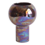Metallic glaze ceramic vase, 1980s