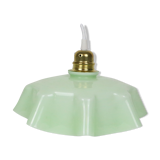 Mint green glass pendant lamp, vintage