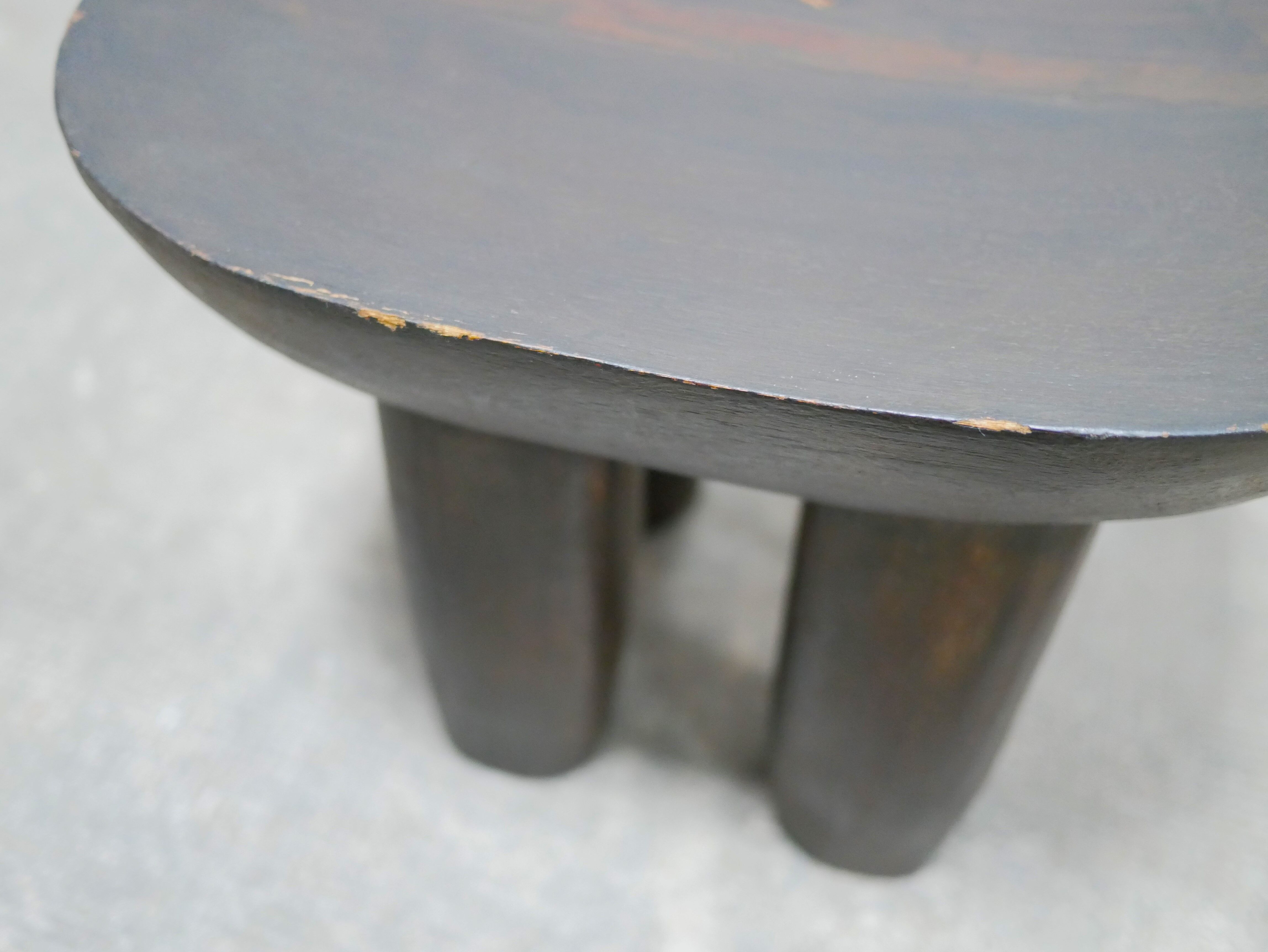 Brutalist antique African Senufo wooden stool