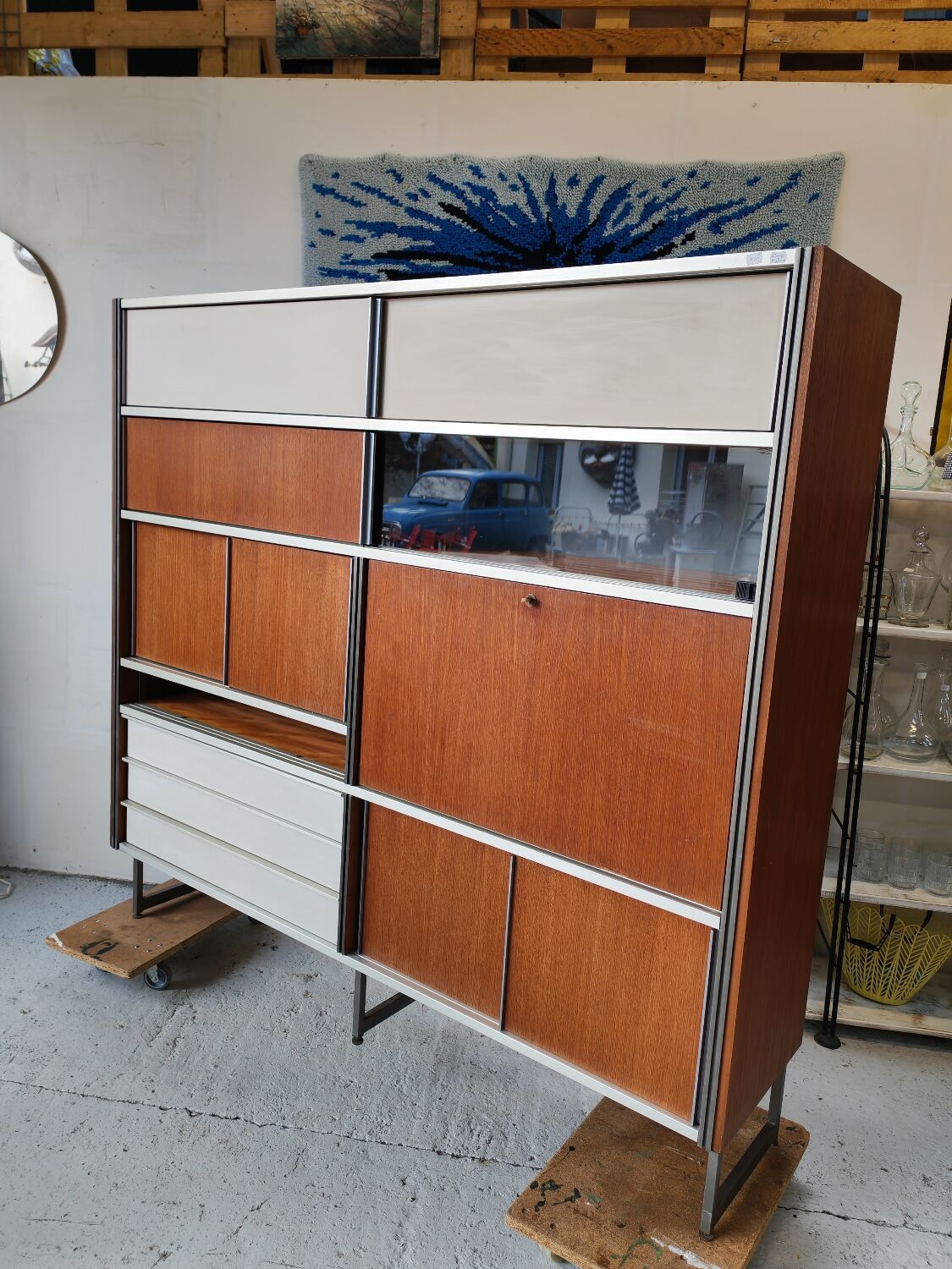 Georges Frydman Library. Signed EFA furniture.