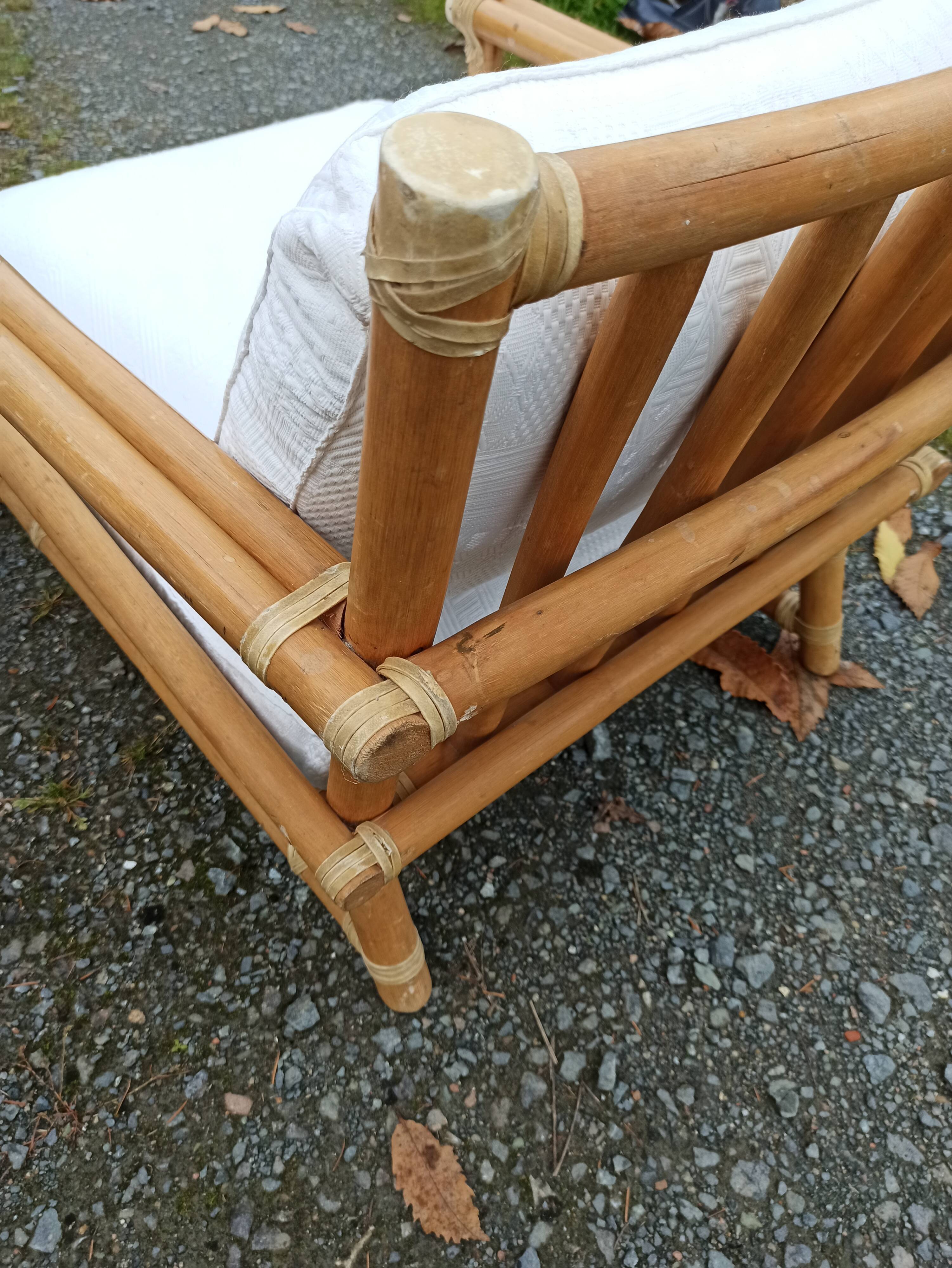 Pair of Lyda Levi armchairs for Mc Guire bamboo Italy Milan