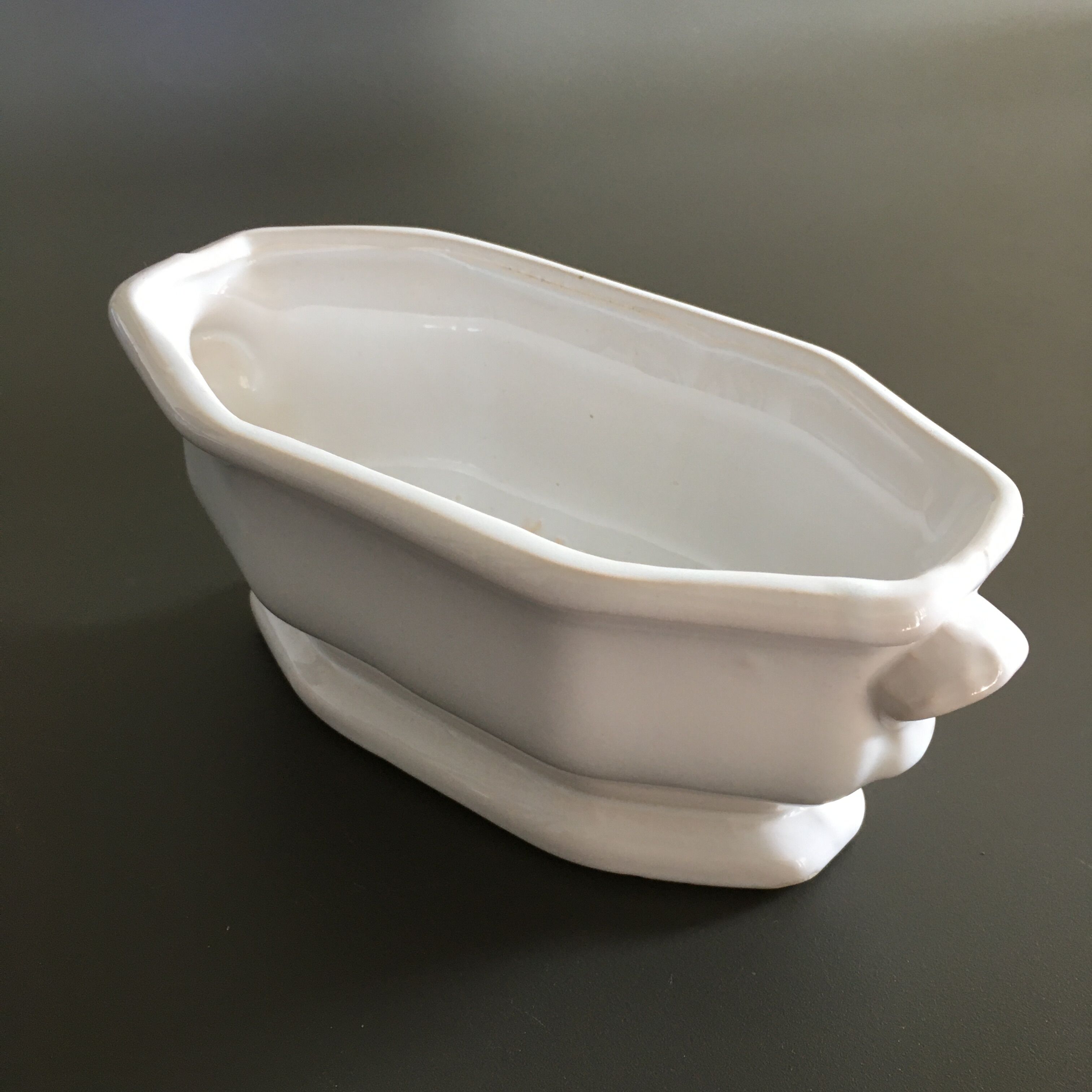 White earthenware planter