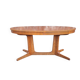 Large vintage extendable oval Baumann table, antique furniture for 6/12 covers.