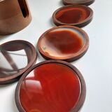 Vintage teak coaster