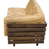 Mid-Century Cognac Leather Lounge Sofa small model