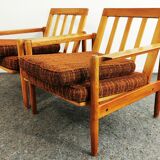 Set de 2 fauteuils en chêne années 1970