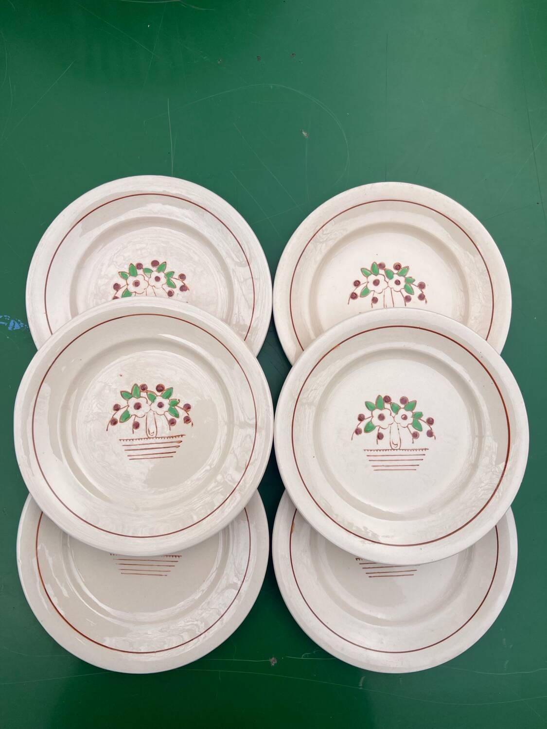 Longwy - 6 Colette model dessert plates