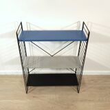 Mid century free standing rack with metal shelves by A. Dekker for Tomado