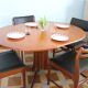 Scandinavian teak table and 6 chairs