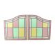 Vintage Stained Glass Window Stained Glass Set of 2 Classic Style 92x50cm