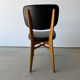 Set of 6 Scandinavian design chairs in solid beech and black Skai.