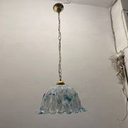 Suspension en verre de Murano bleu des années 1970