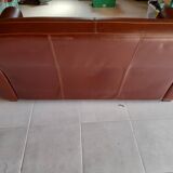 Burgundy leather sofa in excellent condition