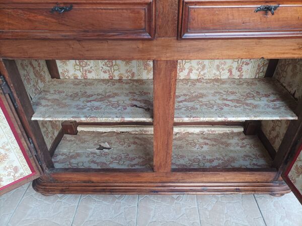 Buffet Louis XIV  en noyer 4 portes époque 18ème
